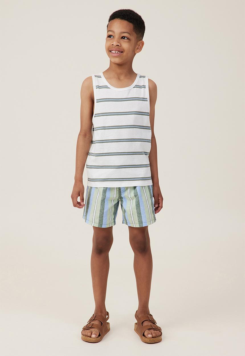 Cotton On - Bailey board short - swag green / multi stripe