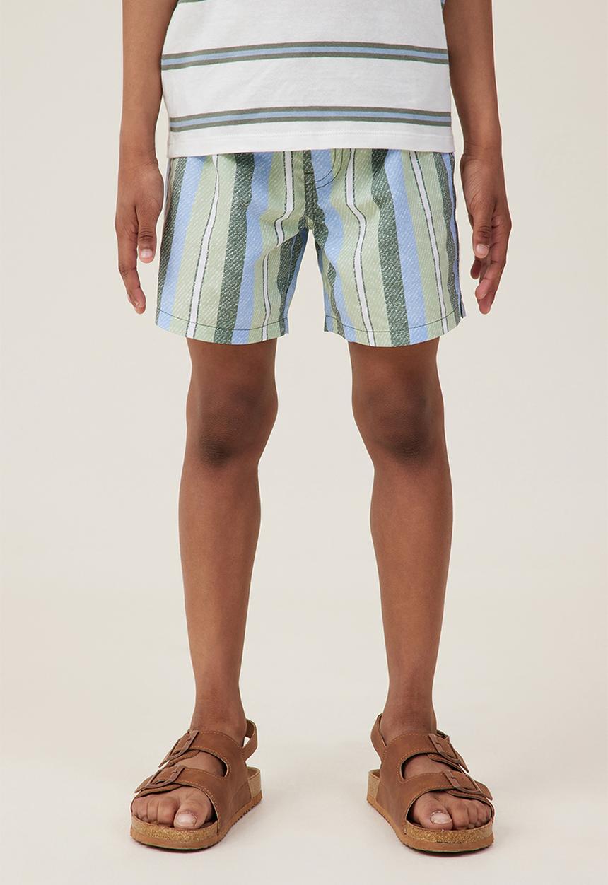 Cotton On - Bailey board short - swag green / multi stripe