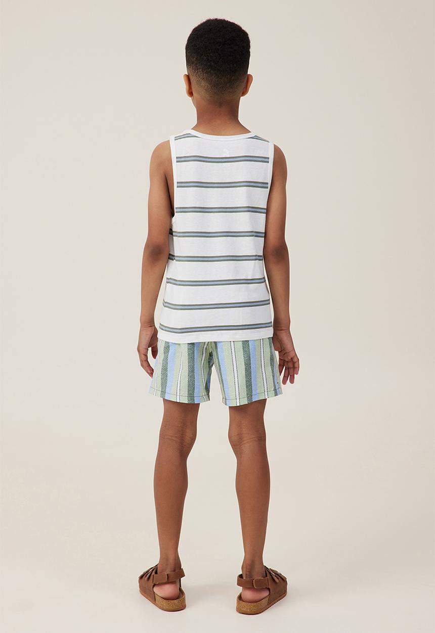 Cotton On - Bailey board short - swag green / multi stripe