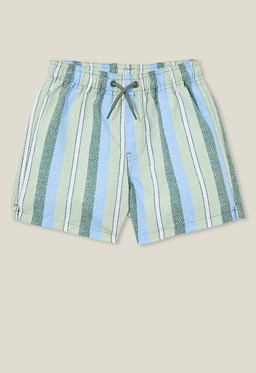 Cotton On - Bailey board short - swag green / multi stripe