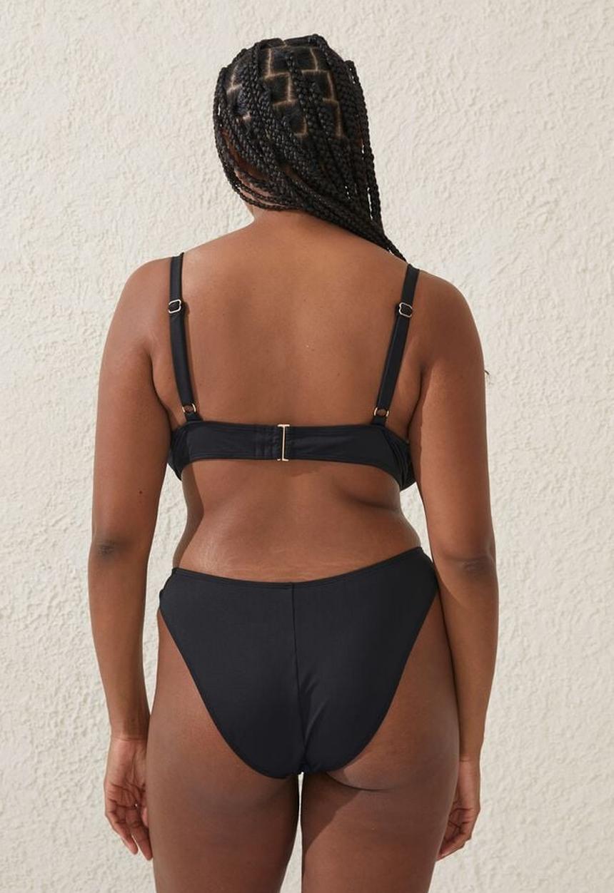 Cotton On - Plus balconette bra d+ bikini top - black