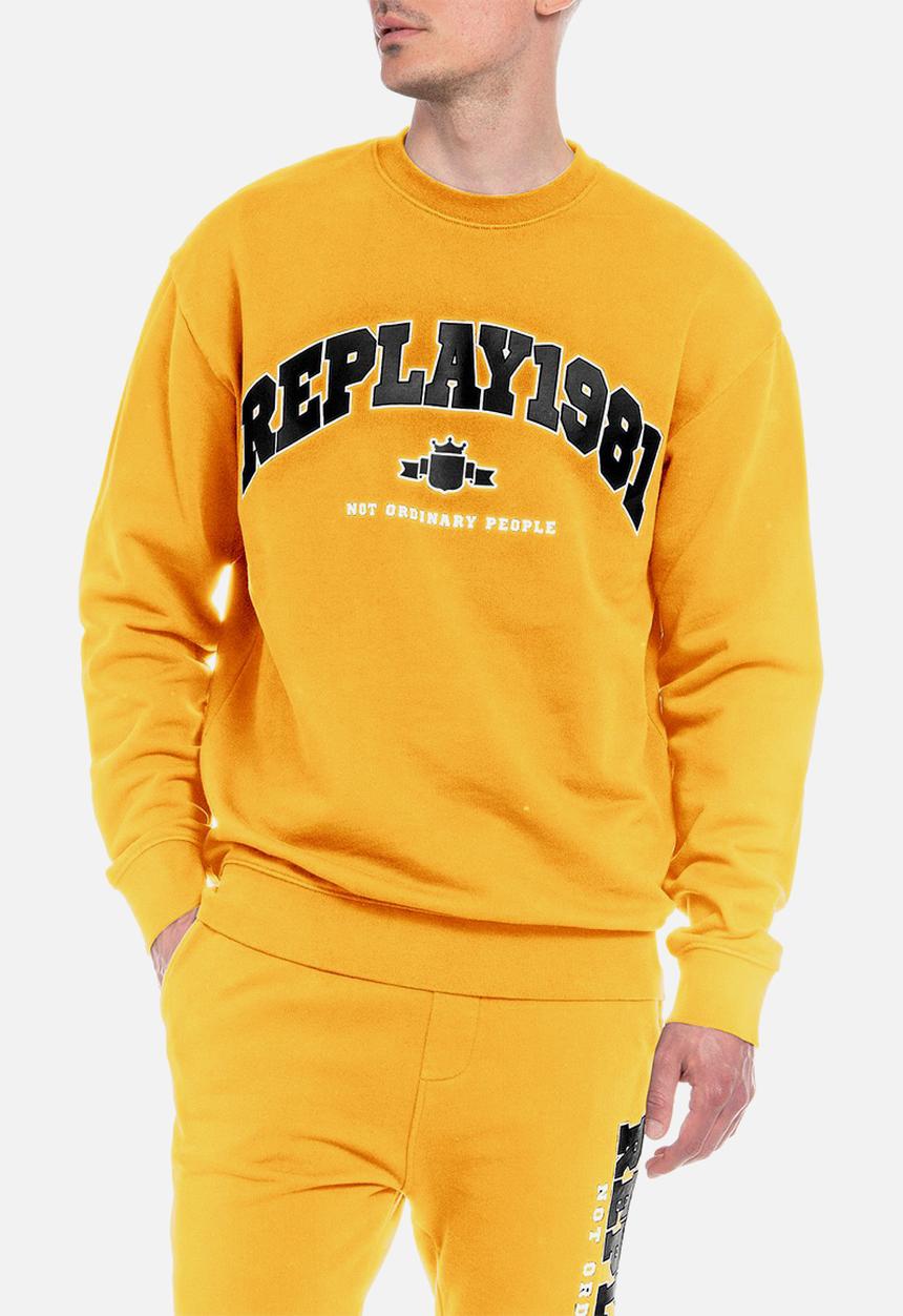 Replay - Organic cotton fleece - ocra yellow