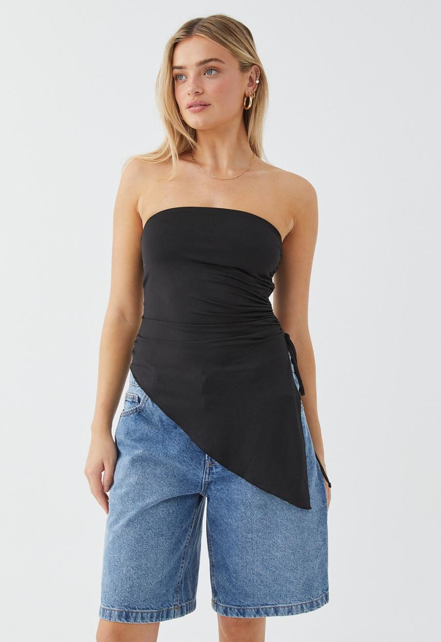 Supré  - Mandy Strapless Ruched Top - Black