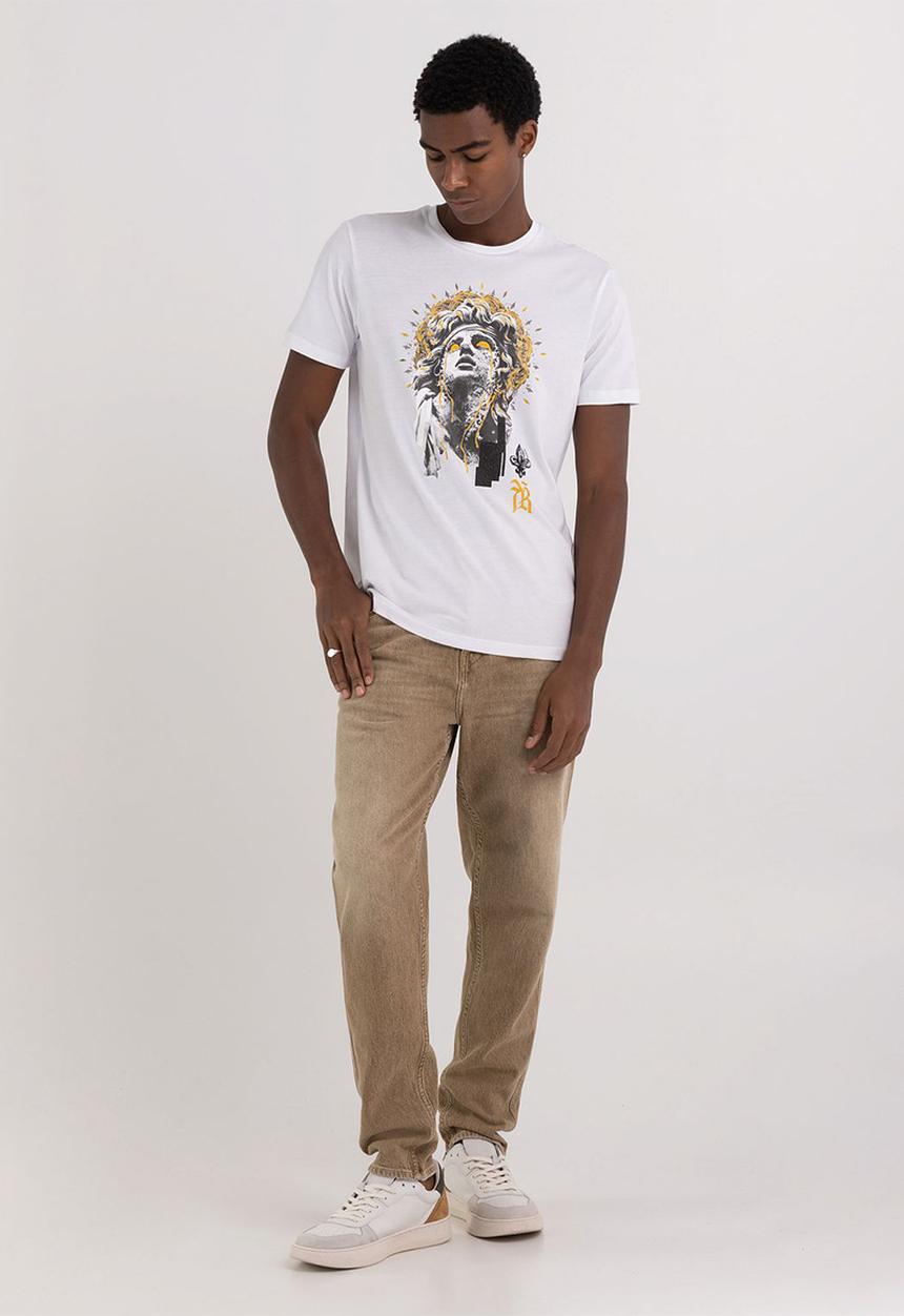 Replay - Garment dyed organic cotton - white