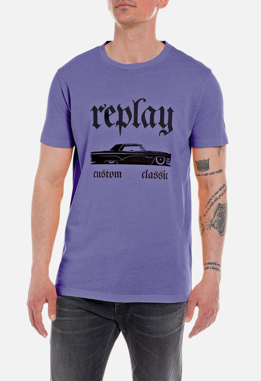 Replay - G. dyed open end dry hand jersey - violet