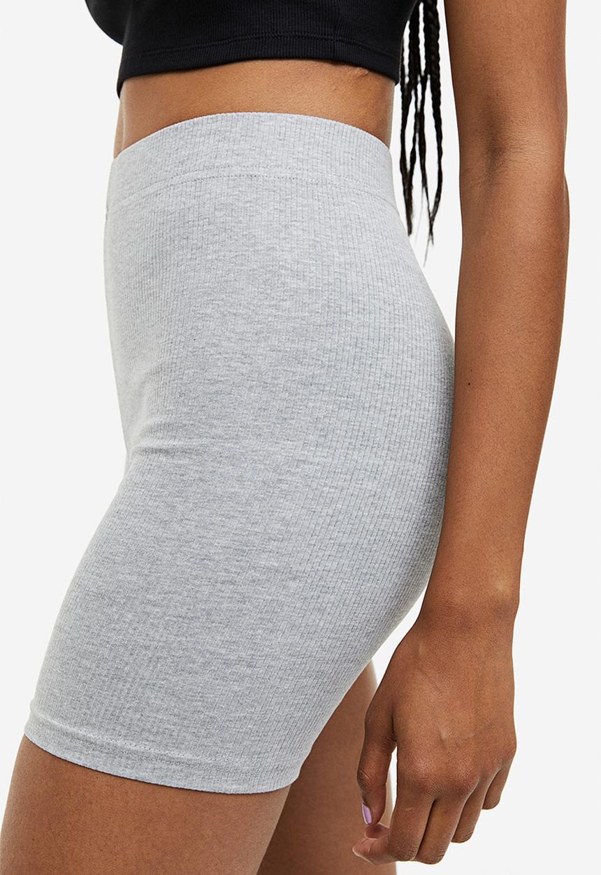 H&M - 2-Pack cycling shorts - light grey marl & black