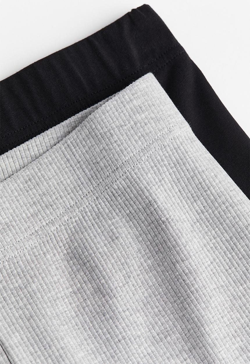 H&M - 2-Pack cycling shorts - light grey marl & black