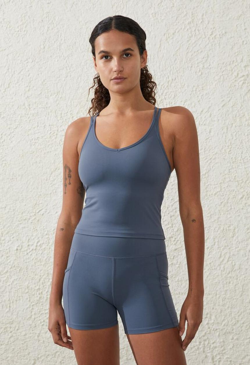Cotton On - Ultra luxe strappy tank - folkstone grey
