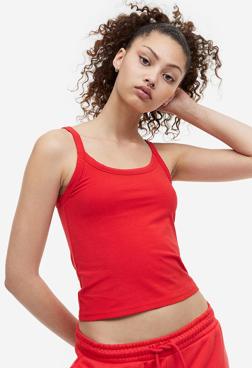 H&M - Cotton vest top - red
