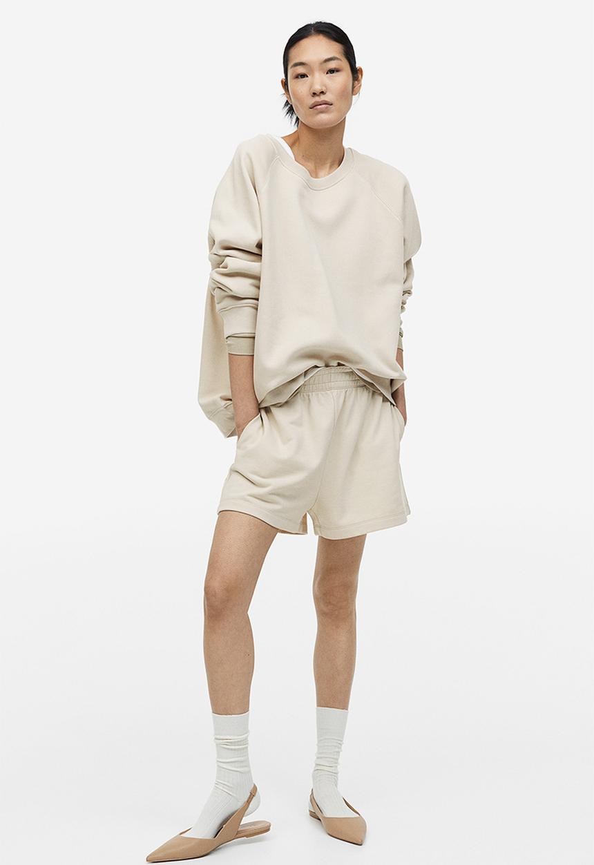 H&M - Sweatshirt shorts - beige