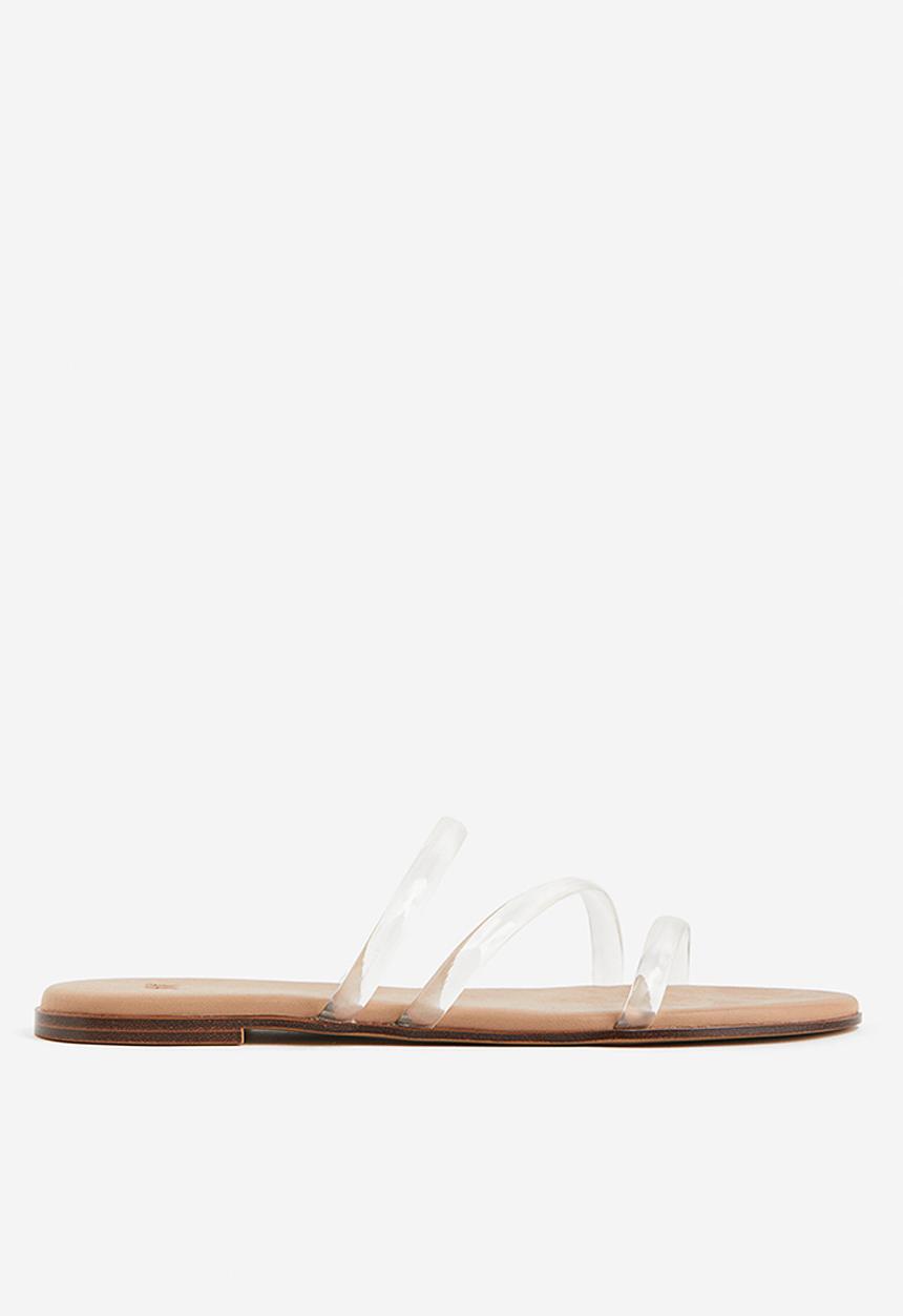 H&M - Slides - transparent & dark beige 