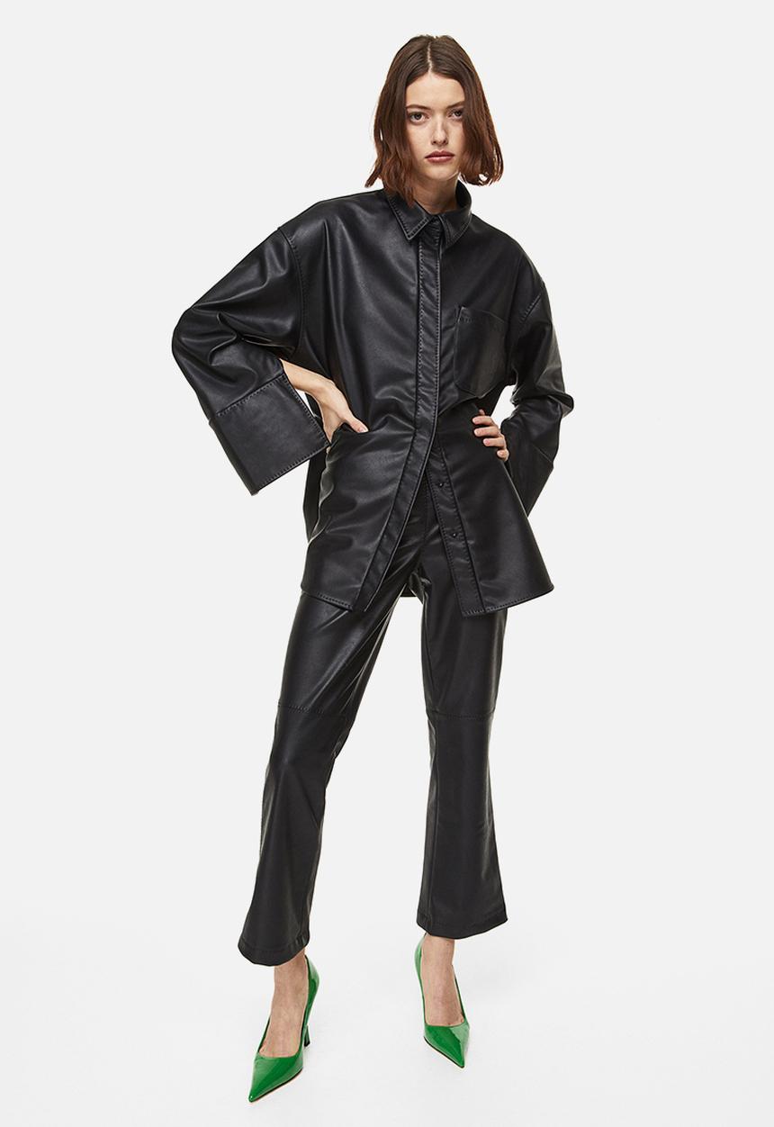 H&M - Oversized shirt - black