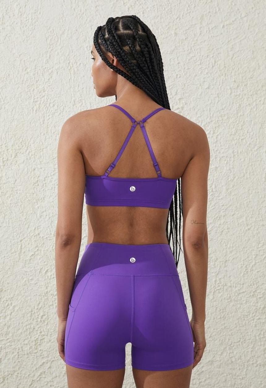 Cotton On - Ultra luxe pocket shortie short - royal purple
