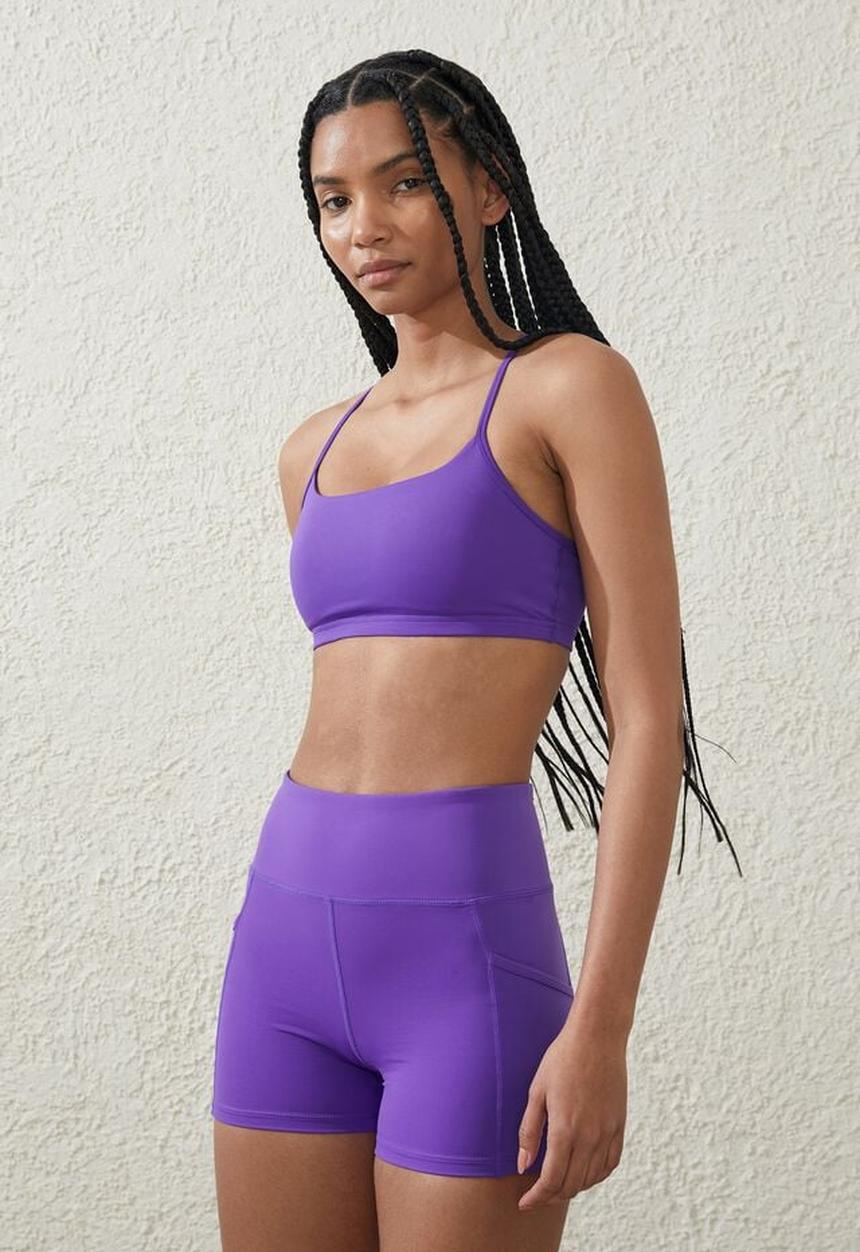 Cotton On - Ultra luxe pocket shortie short - royal purple