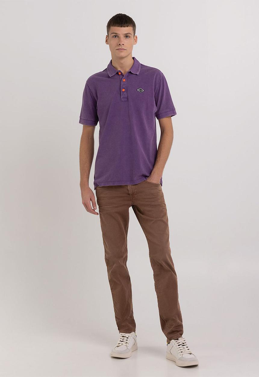 Replay - Garment dyed cotton piquet - violator