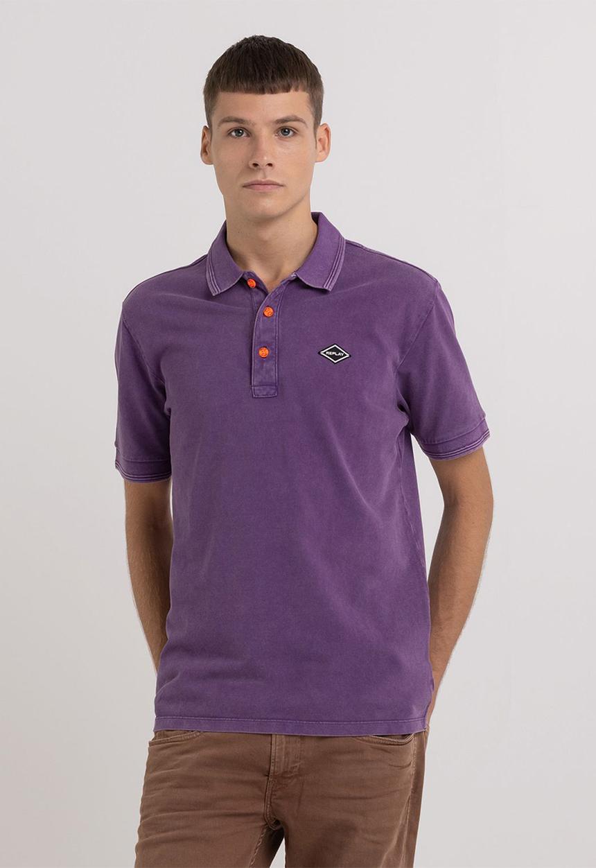 Replay - Garment dyed cotton piquet - violator