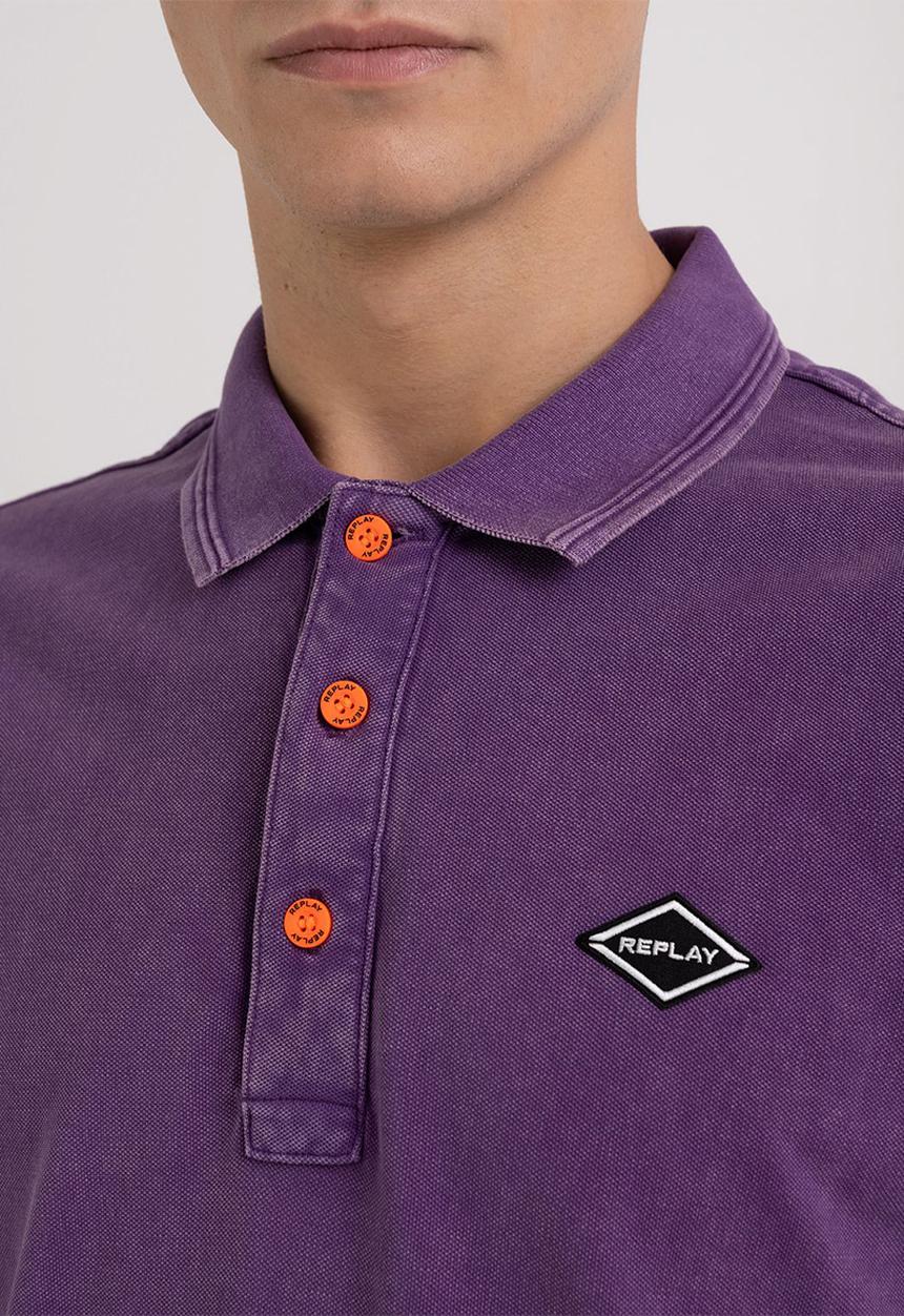 Replay - Garment dyed cotton piquet - violator