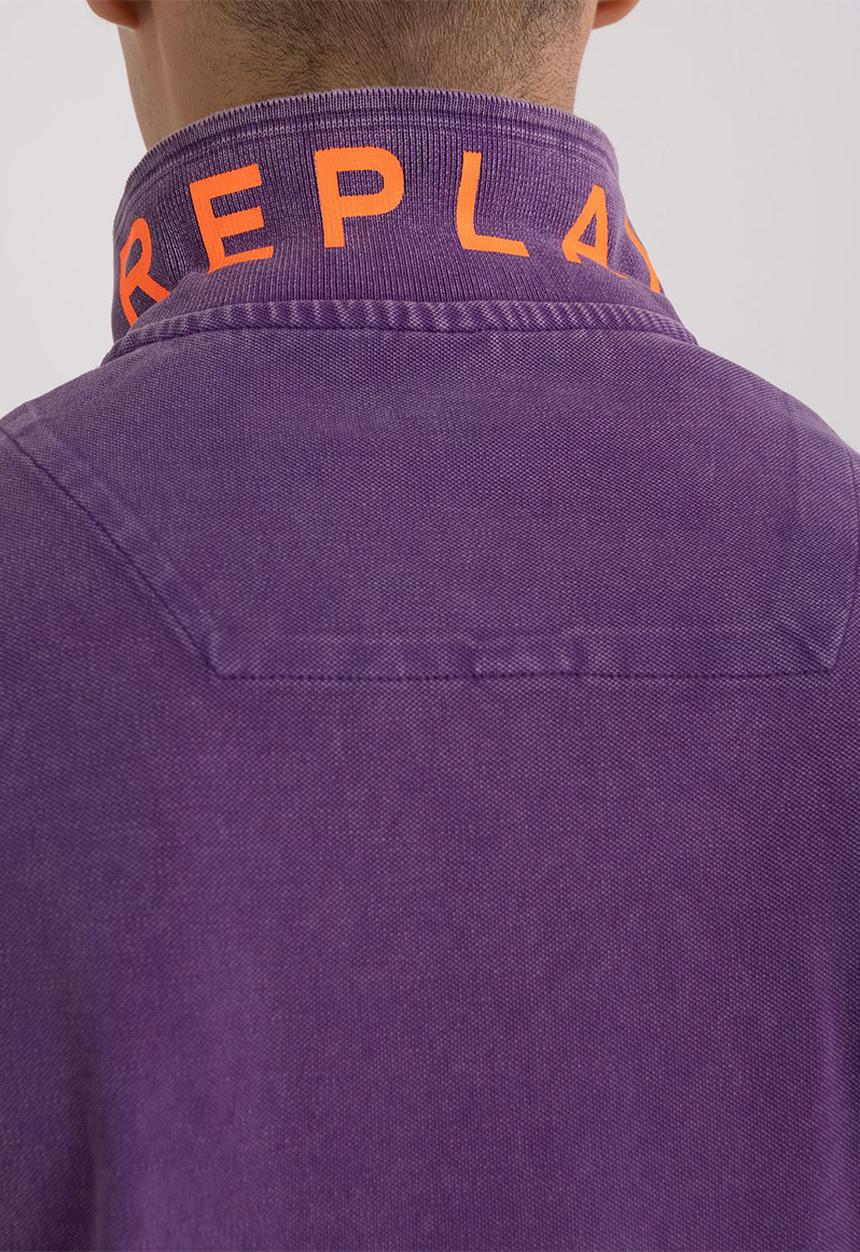 Replay - Garment dyed cotton piquet - violator