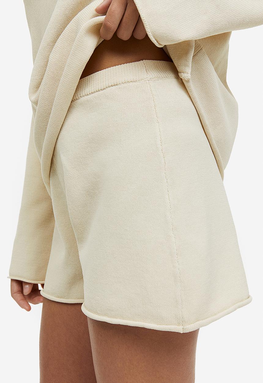 H&M - Fine-knit shorts - white