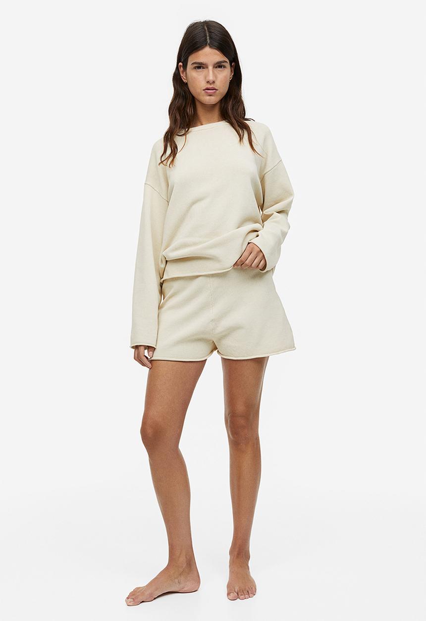 H&M - Fine-knit shorts - white