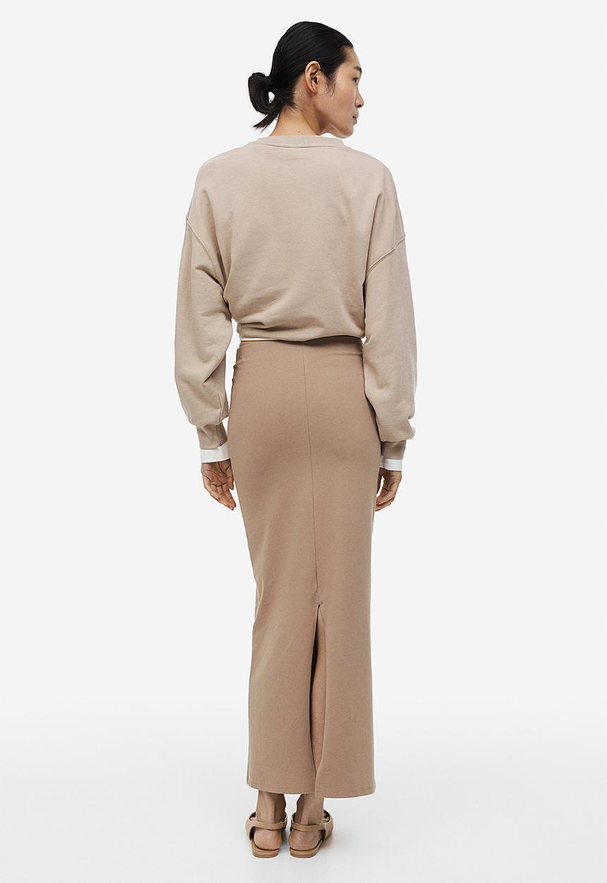 H&M - Long jersey skirt - beige