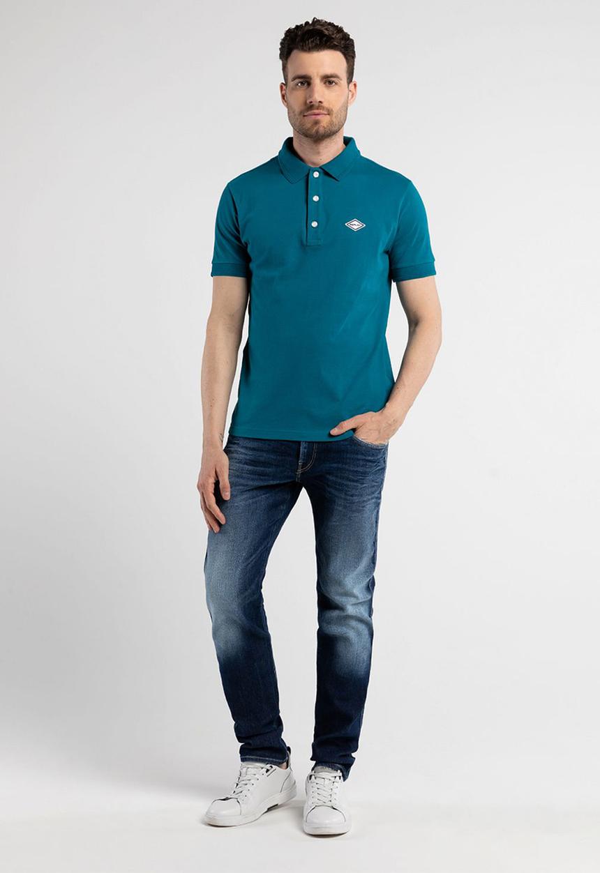 Replay - Stretch piquet - petrol blue 