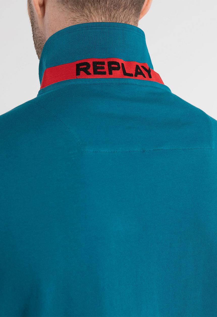 Replay - Stretch piquet - petrol blue 