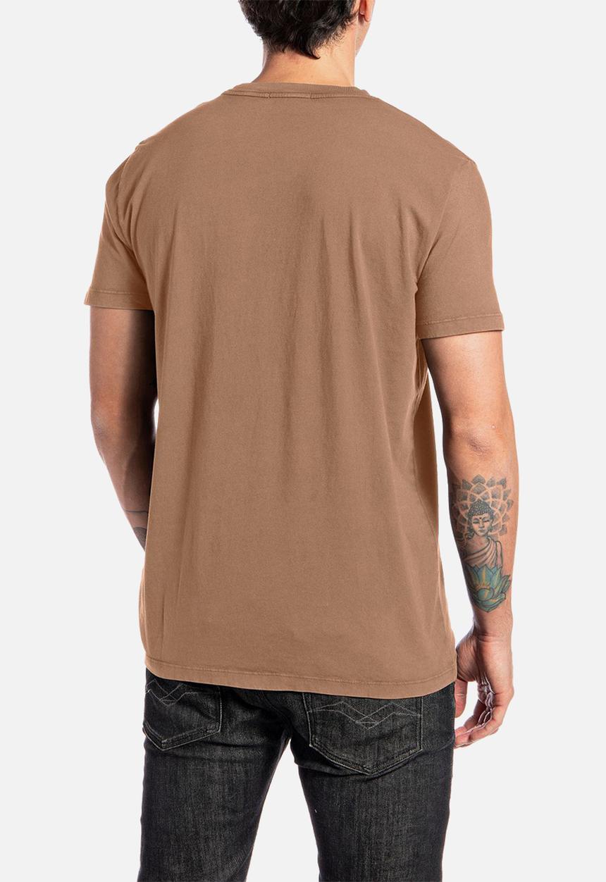 Replay -  G. dyed organic cotton jersey - tobacco