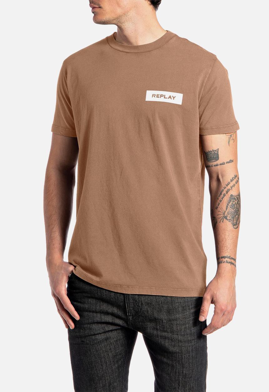 Replay -  G. dyed organic cotton jersey - tobacco
