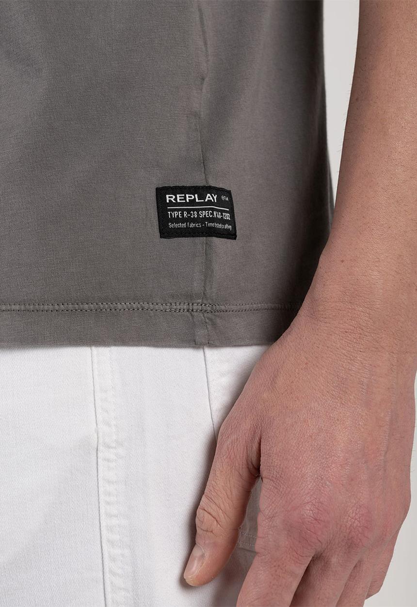 Replay - G. dyed organic cotton jersey - iron grey