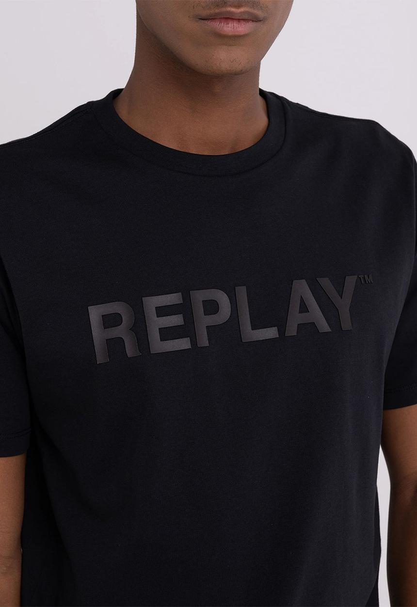 Replay - Piece dyed organic cotton jersey - black