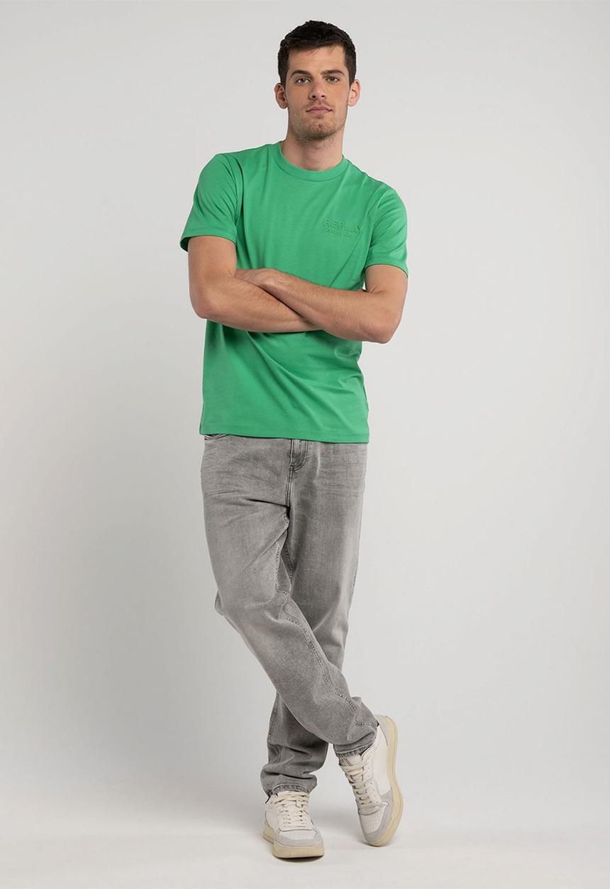 Replay - Piece dyed organic cotton jersey - real green