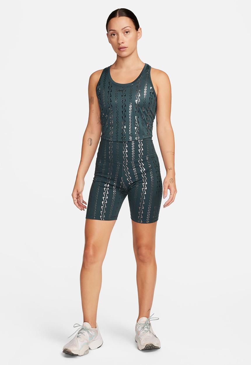 Nike - W Nk one df tank aop - deep jungle / black