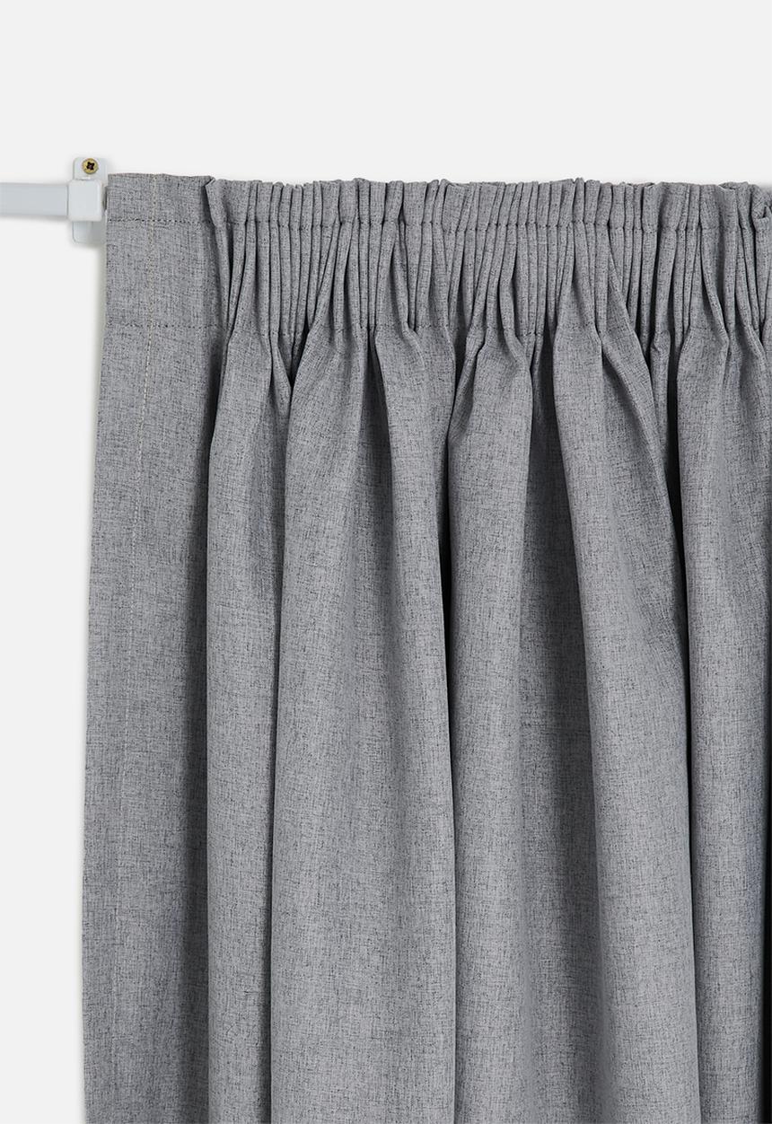 Design Collection - Blockout taped curtain - light grey