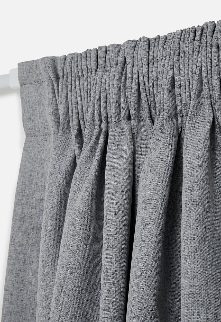 Design Collection - Blockout taped curtain - light grey