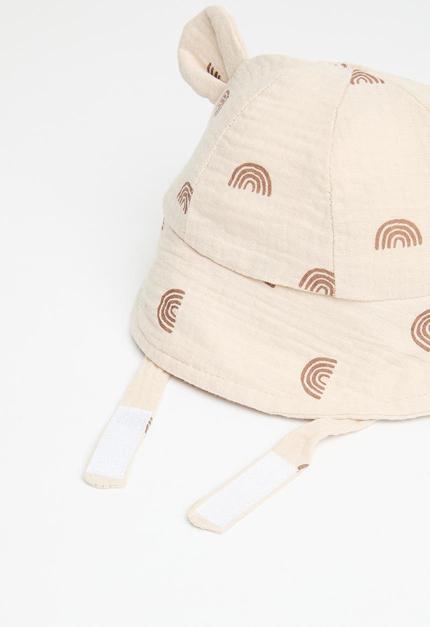 Pop Candy - Rainbow print sunhat - beige