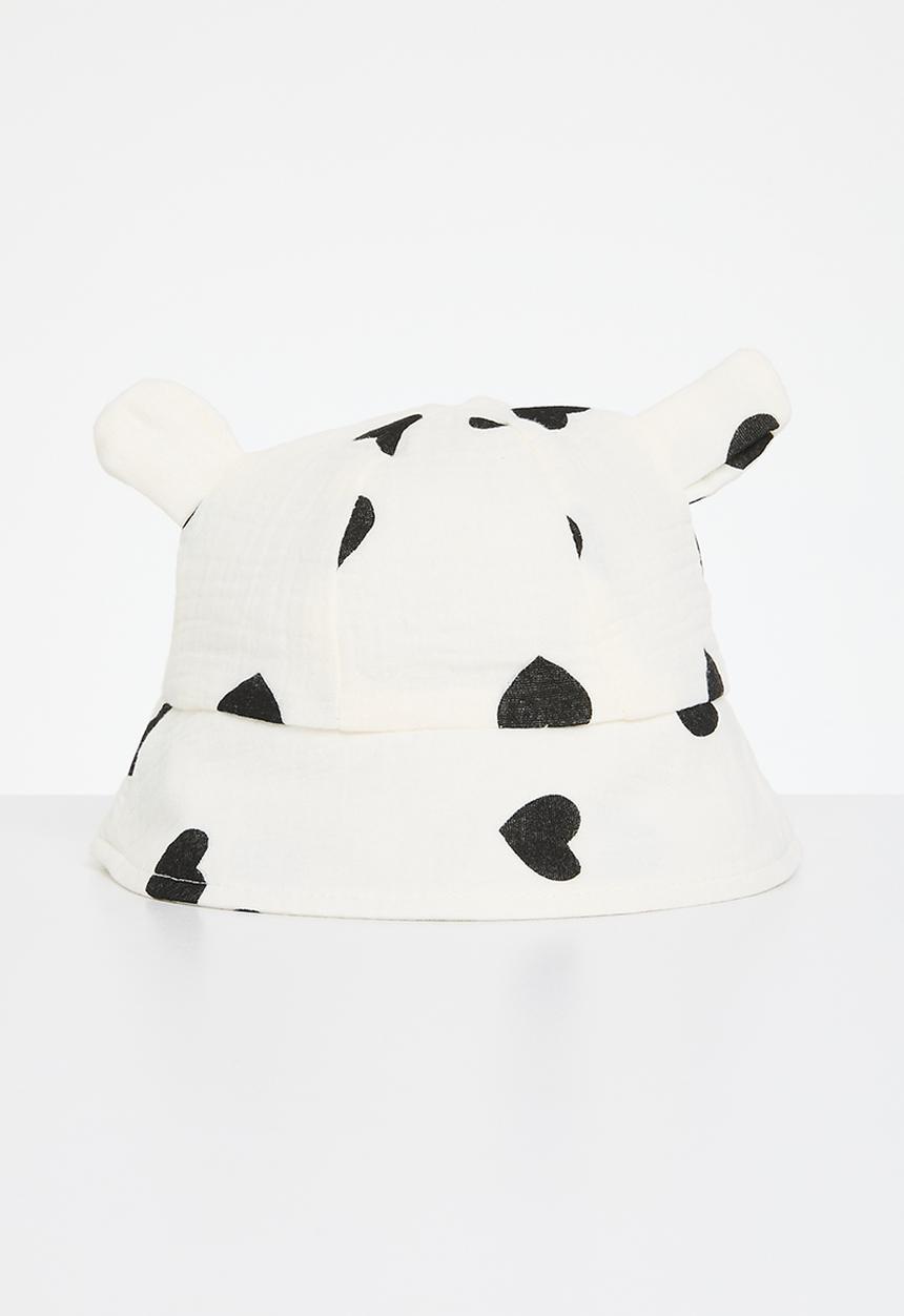 Pop Candy - Heart print sunhat - white 