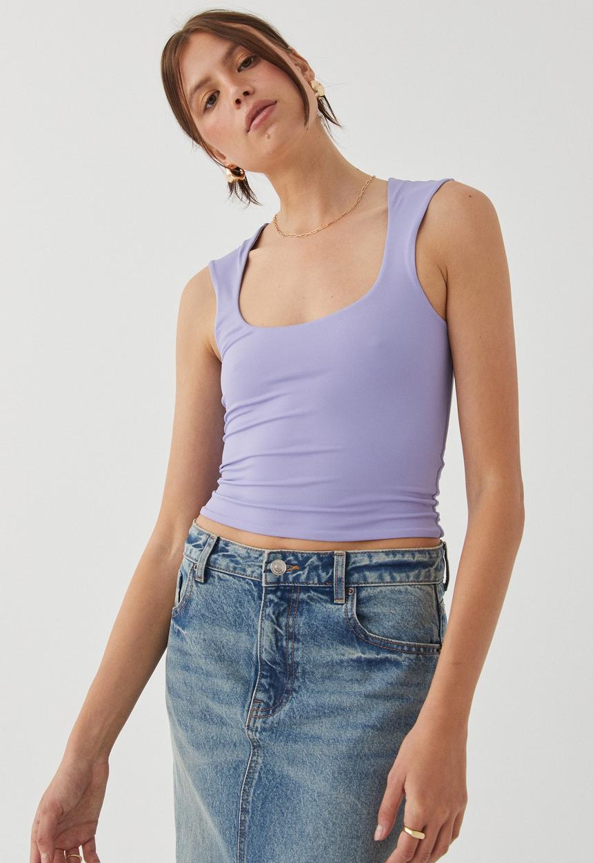 Supré  - Luxe Scoop Neck Tank - Cloudy Lilac