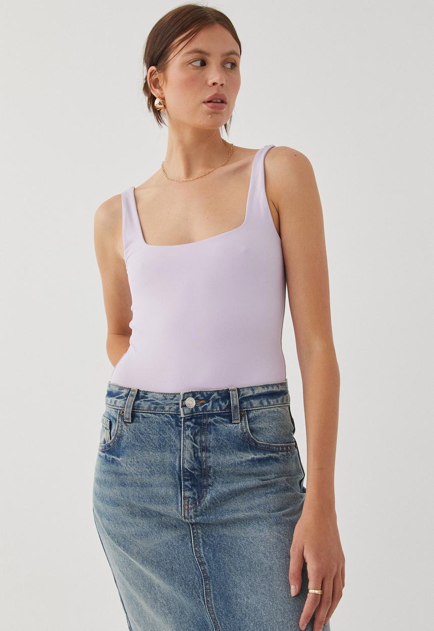 Supré  - Luxe Scoop Neck Bodysuit - Light Lilac