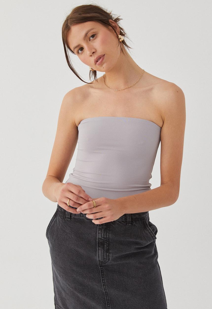 Supré  - Luxe Longline Tube Top - Blue Stone