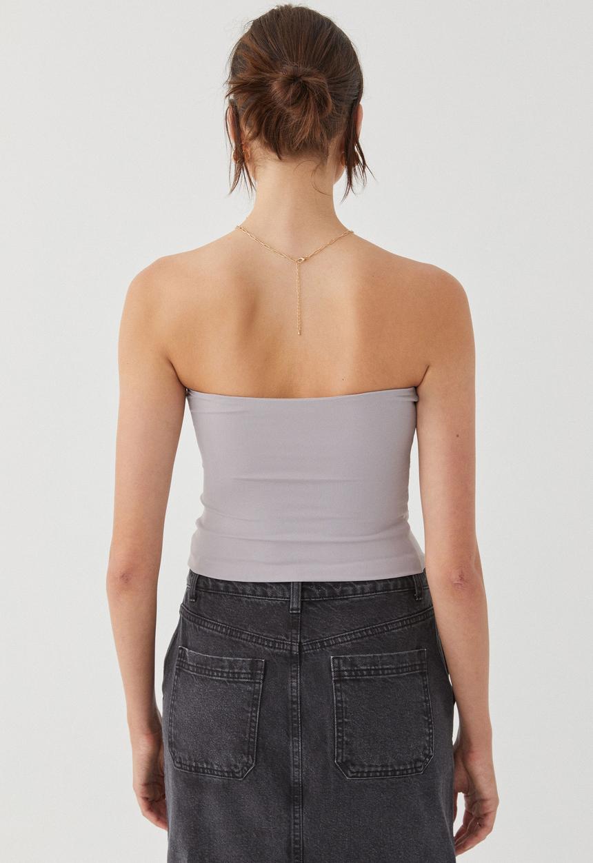 Supré  - Luxe Longline Tube Top - Blue Stone