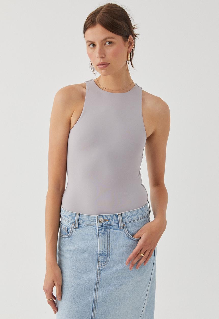 Supré  - Julia Tank Bodysuit - Blue Stone