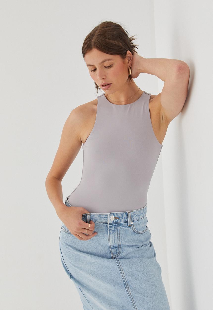 Supré  - Julia Tank Bodysuit - Blue Stone