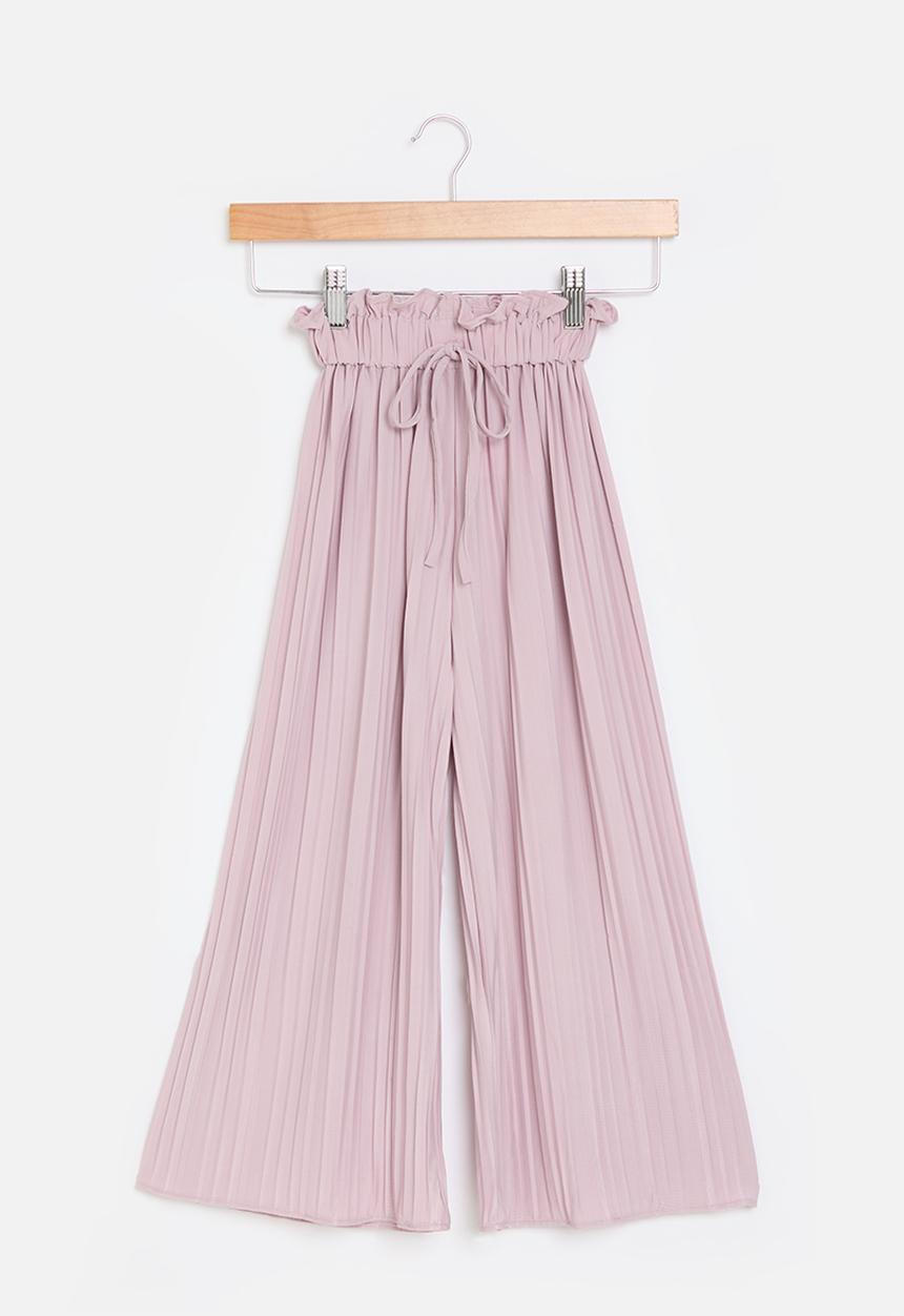 Pop Candy - Girls drawstring wide leg pants - pink