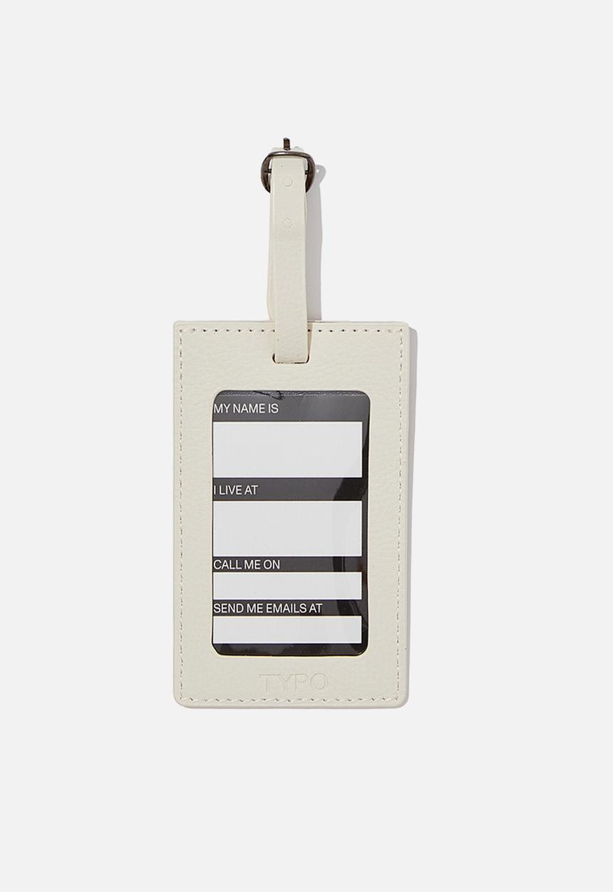 Typo - Off the grid luggage tag - abstract foliage & ecru