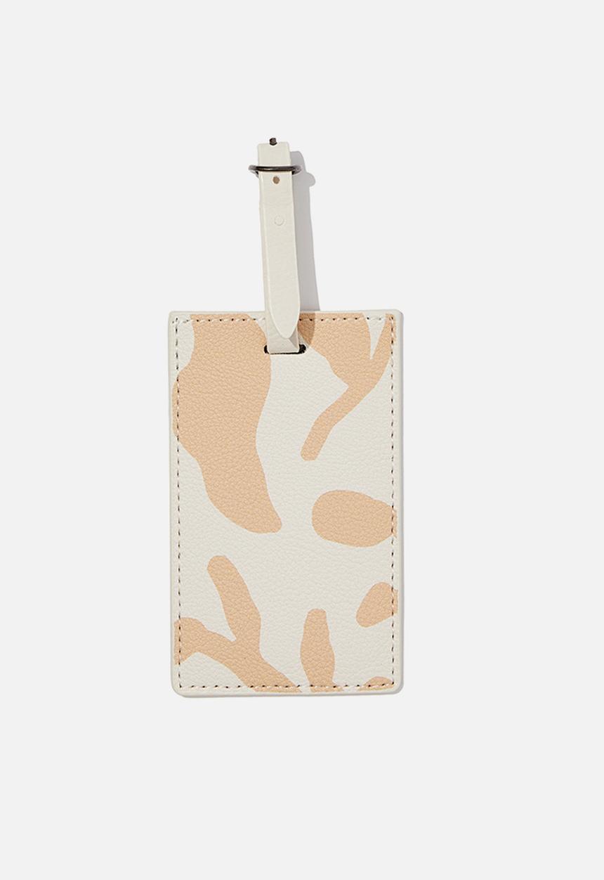 Typo - Off the grid luggage tag - abstract foliage & ecru