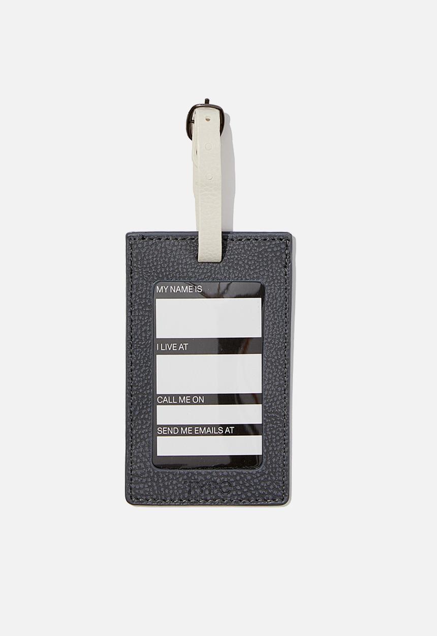 Typo - Off the grid luggage Tag - ric rac tile & welsh slate