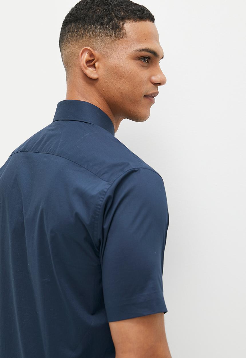Tommy Hilfiger - Cl stretch solid pop rf sht short sleeve - navy 