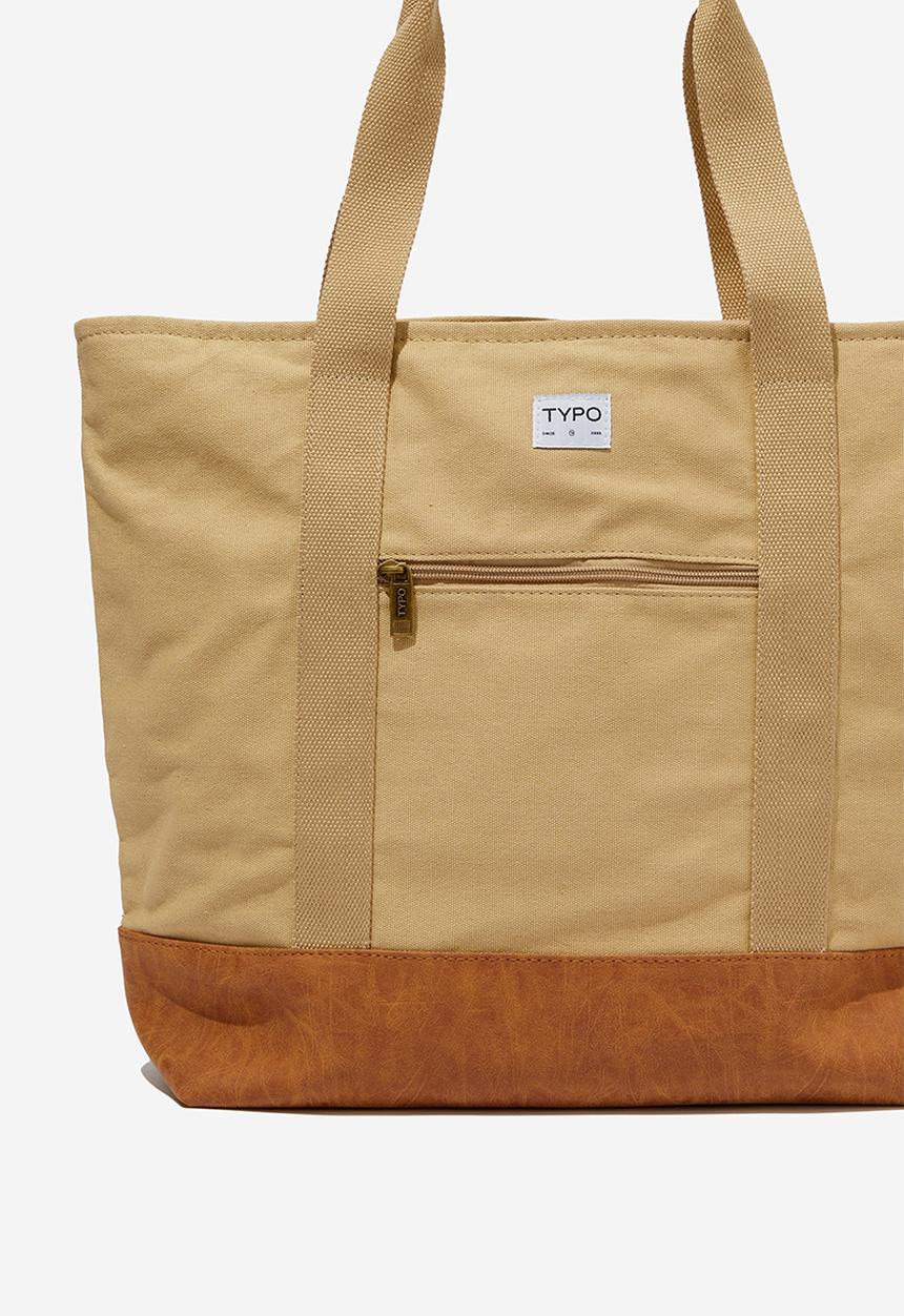 Typo - Explorer cooler tote - sand & mid tan
