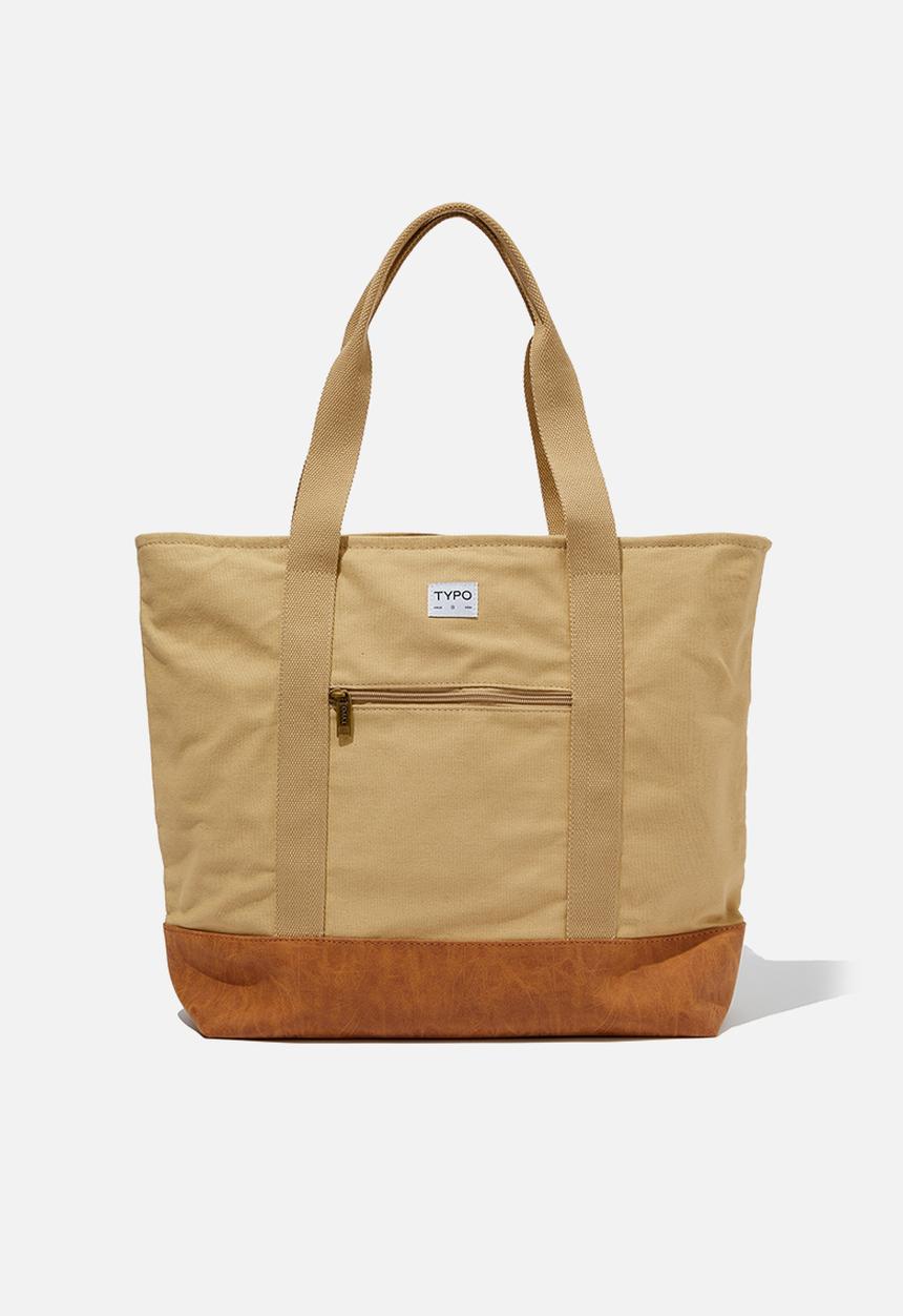 Typo - Explorer cooler tote - sand & mid tan